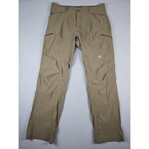 Eddie Bauer Men's 35x31 First Ascent Khaki Beige Pants Nylon Stretch Hiking 0635